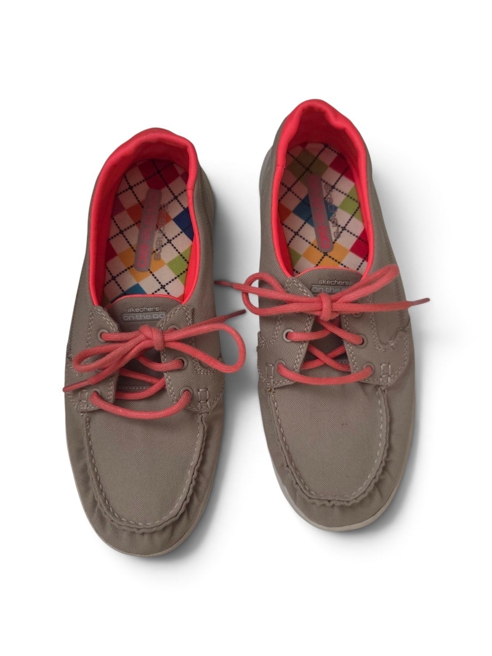 Skechers On-The-GO Unite Women’s Boat Shoes Size 8 Taupe Pink